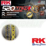 RK 520MXZ4 Non Seal Pro MX Chain Gold (120L)